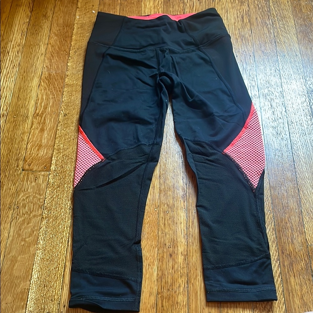 Victoria’s Secret Black and Hot Pink Athletic Leggings